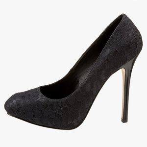 Dolce Vita Black Lace Beam Pump Shoes